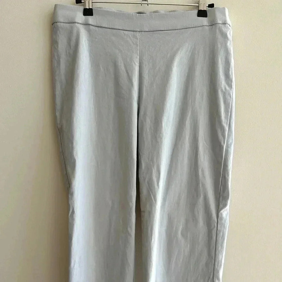 Ellen Tracey Light Blue/Grey Stretch Ankle Pants, Size Medium - Picture 3 of 16
